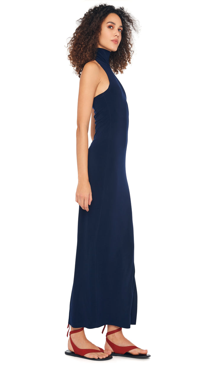 HALTER TURTLE SIDE SLIT GOWN #4