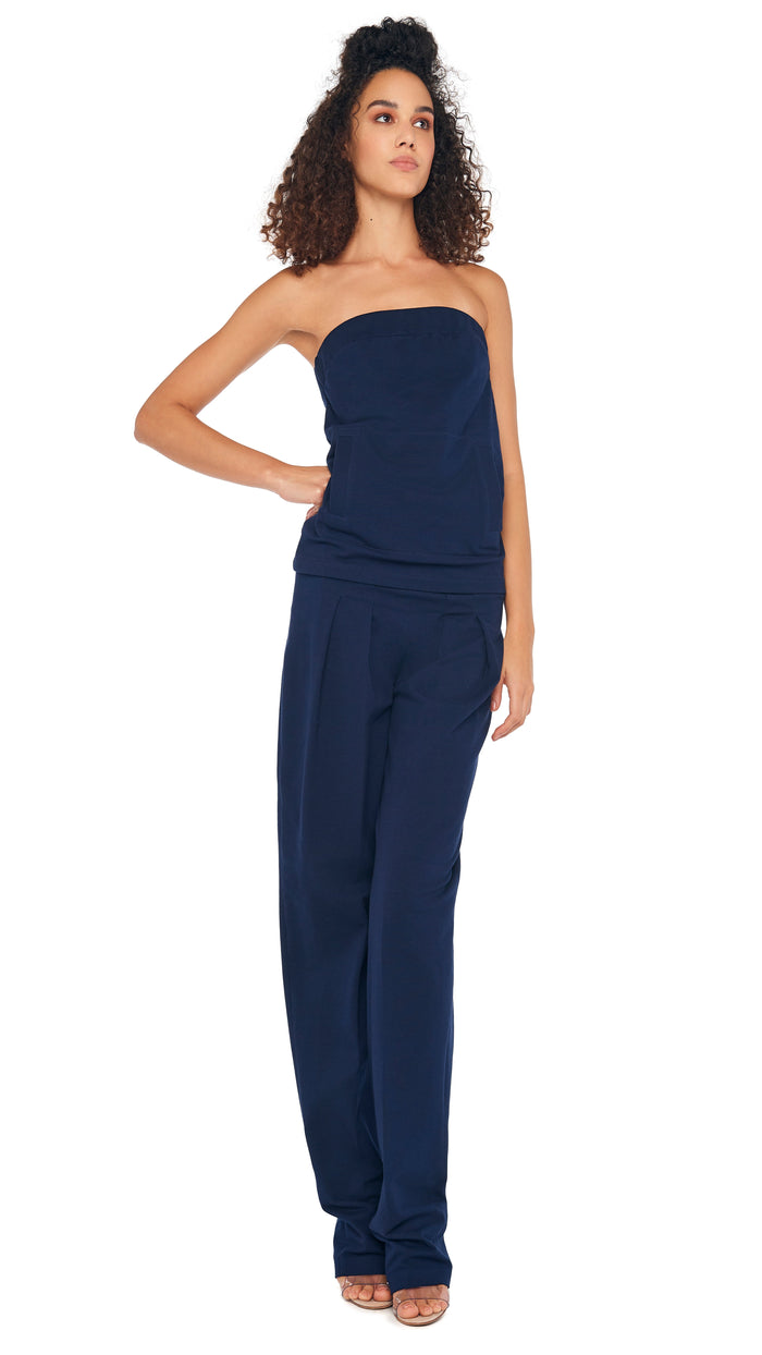 STRAPLESS TAILORED TERRY TOP #4