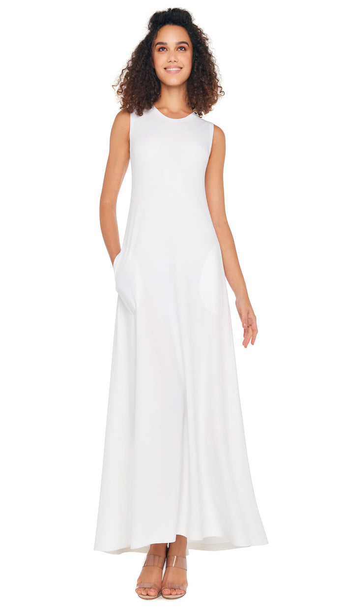 SLEEVELESS SWING MAXI DRESS #1