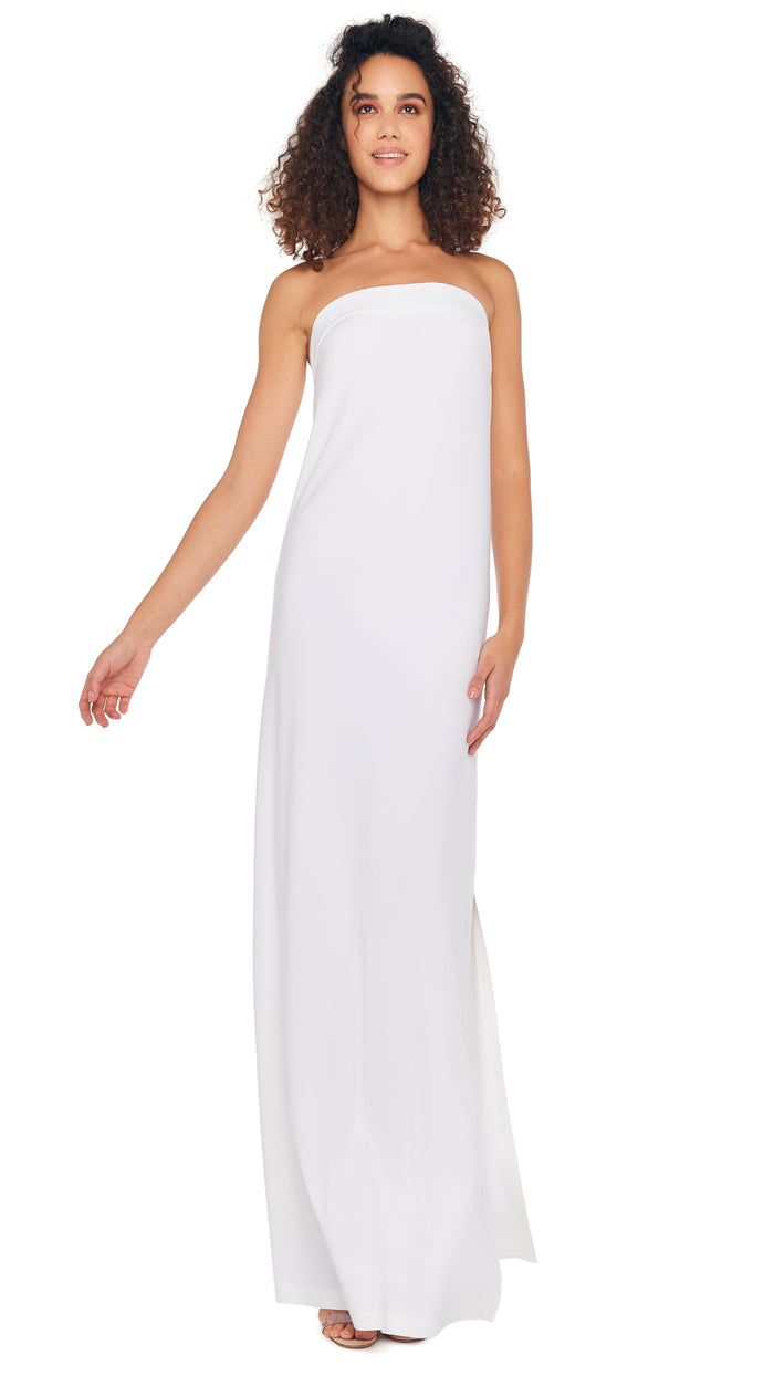 STRAPLESS TAILORED SIDE SLIT GOWN #1
