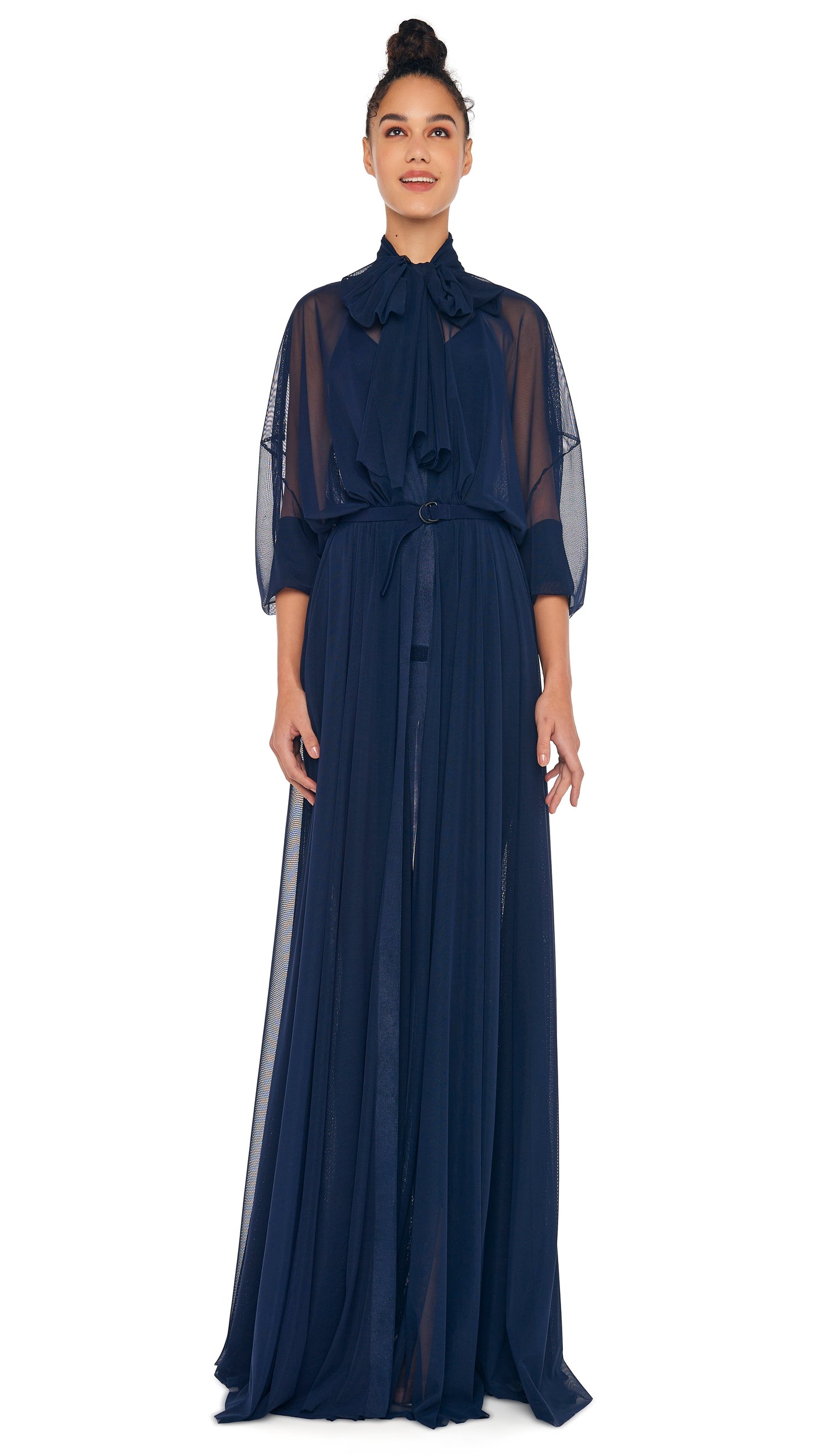 SUPER OS BF NK SHIRT GOWN – True Navy – Norma Kamali