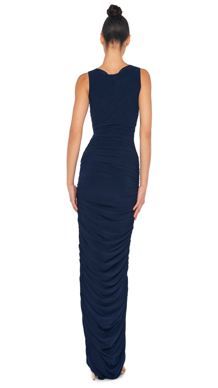 SLEEVELESS SIDE SHIRRED GOWN #3