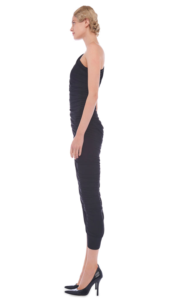 norma kamali diana dress black mesh Norma Kamali Diana Gown