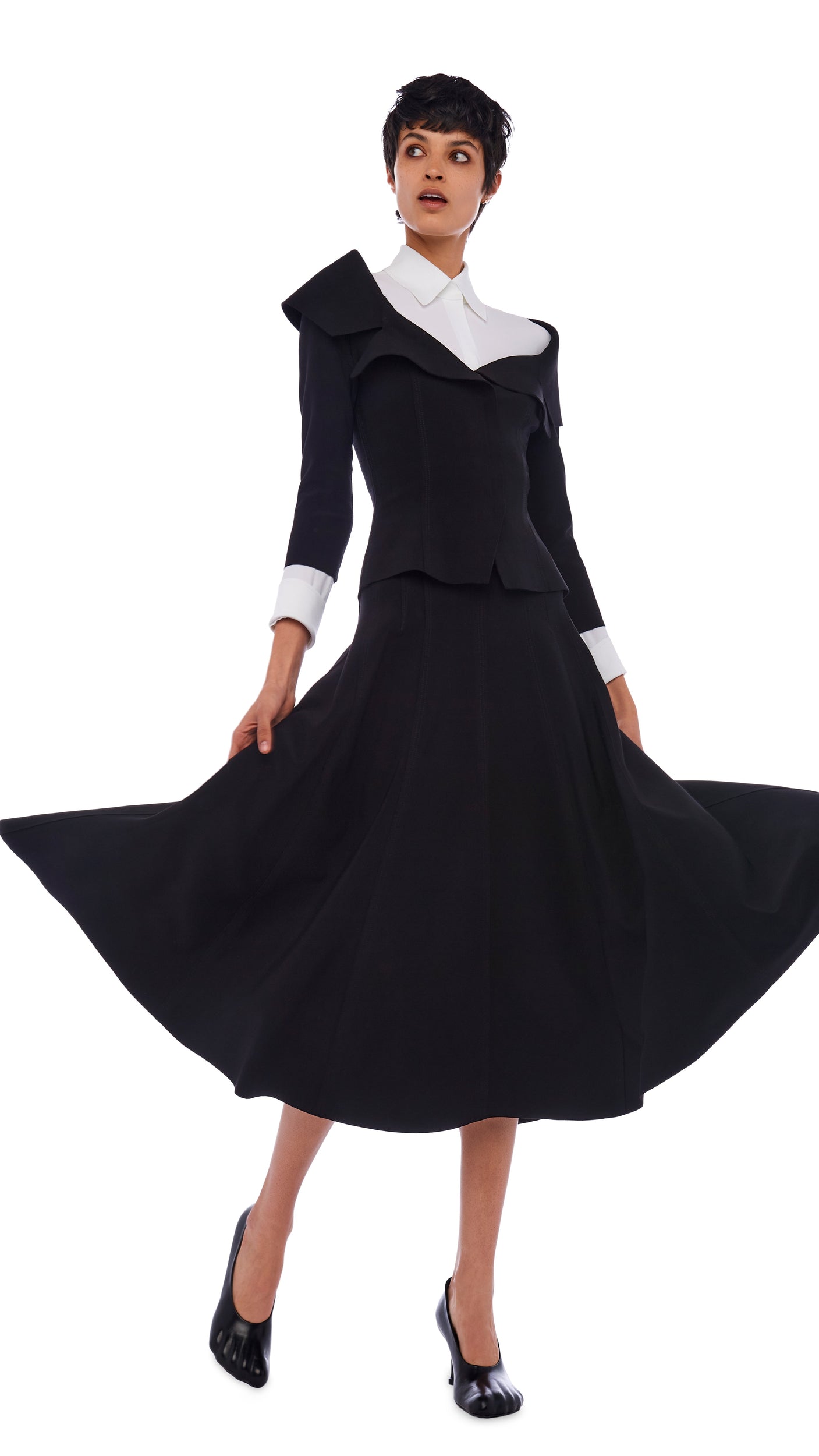 GRACE SKIRT – Black – Norma Kamali