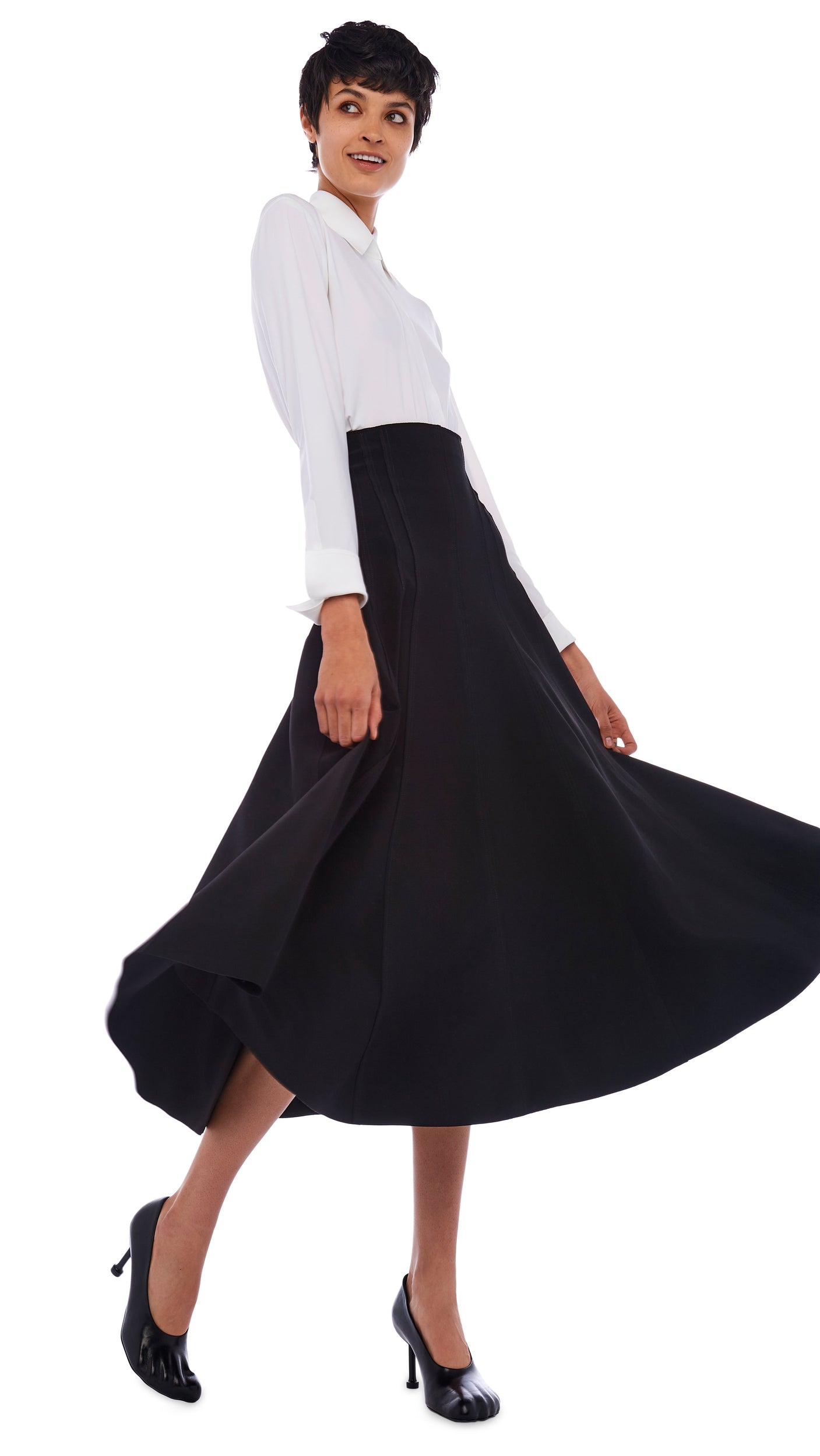 GRACE SKIRT – Black – Norma Kamali