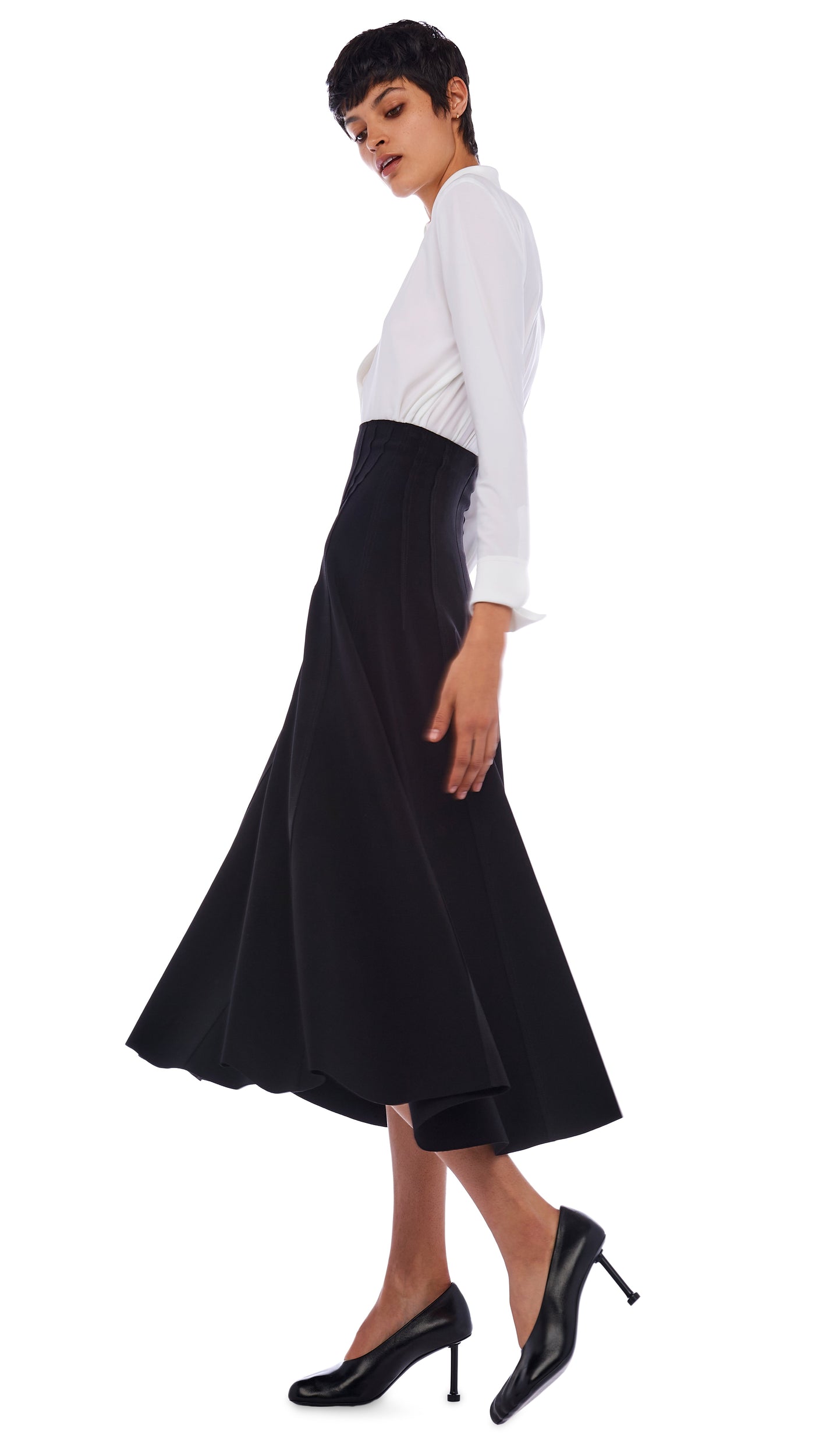 GRACE SKIRT – Black – Norma Kamali