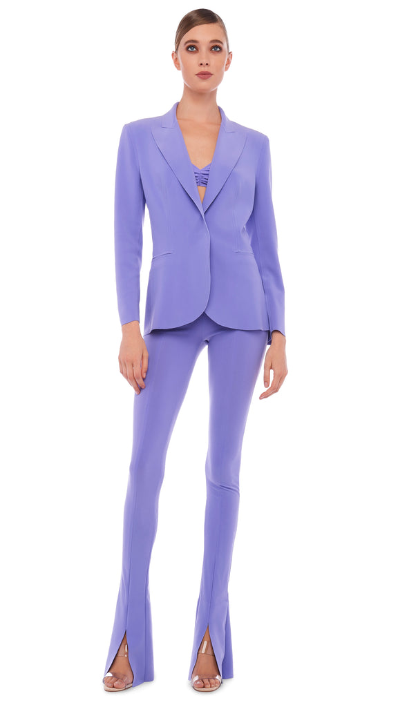 CLASSIC SINGLE BREASTED JACKET – Lilac – Norma Kamali