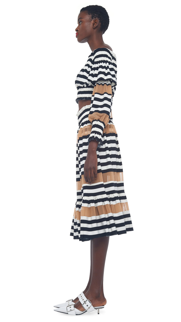 SPLICED PEASANT CROP TOP #2