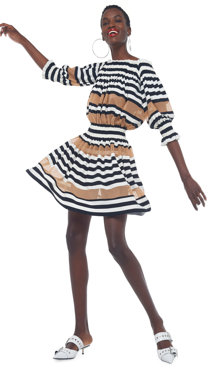 SPLICED PEASANT DRESS #6