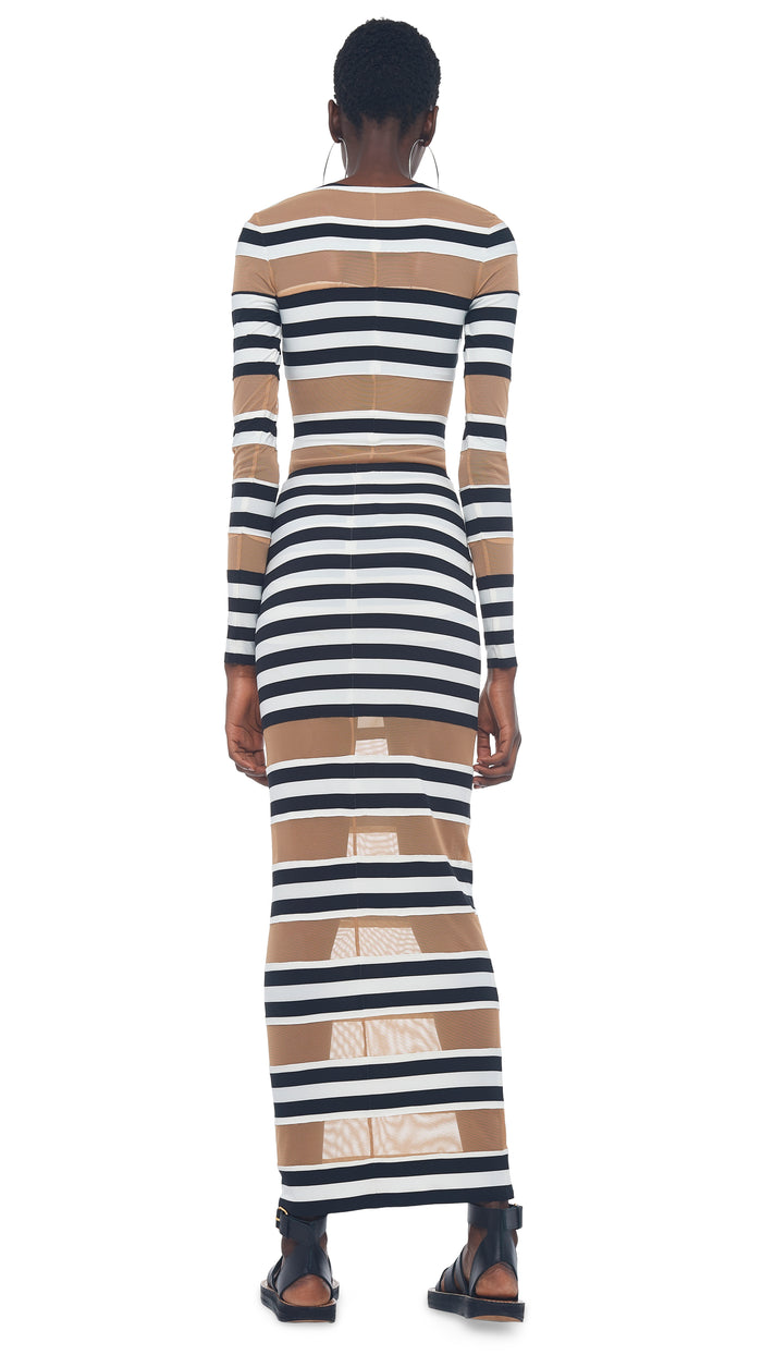 SPLICED STRAIGHT LONG SKIRT #3