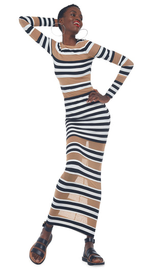 SPLICED STRAIGHT LONG SKIRT #6 Thumbnail