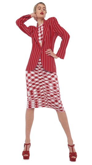SHIRRED SKIRT TO THE KNEE #7 Thumbnail