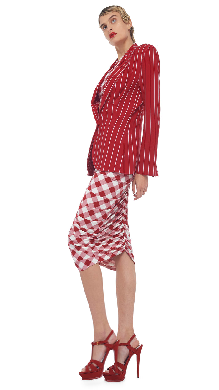 SHIRRED SKIRT TO THE KNEE #9