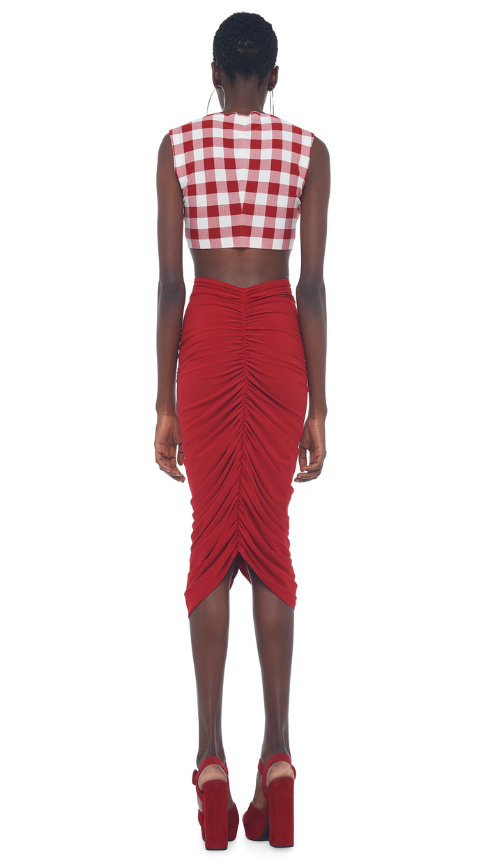 SHIRRED SKIRT TO THE KNEE #3