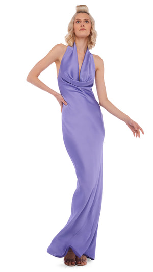 HALTER DRAPE BIAS GOWN #4 Thumbnail