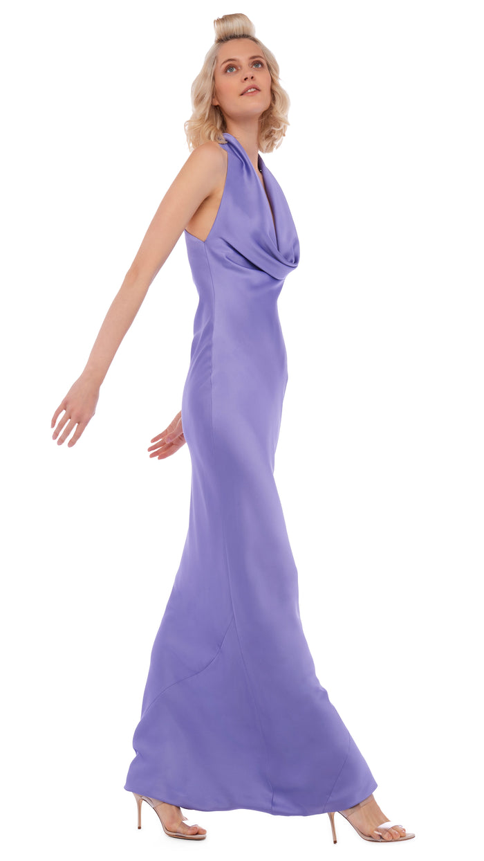 HALTER DRAPE BIAS GOWN #5