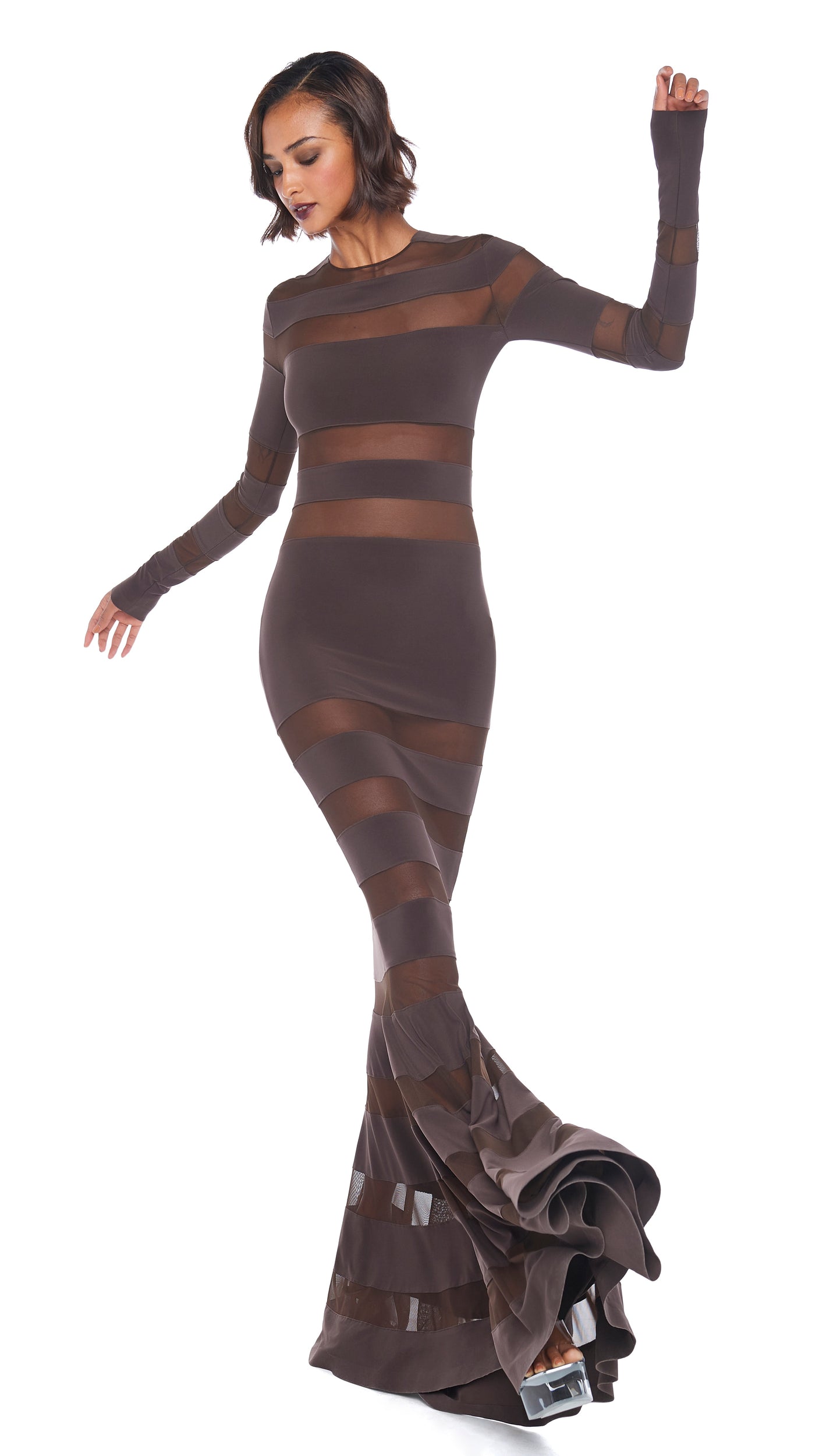 Norma Kamali Mesh-panelled Gown Norma Kamali Mesh-panelled Gown