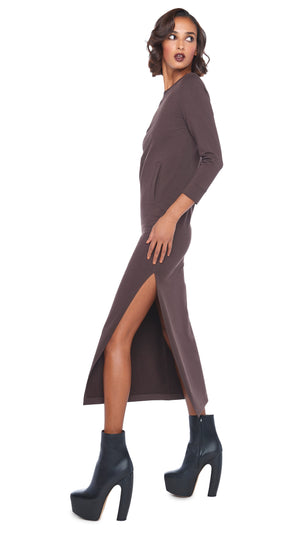 3/4 SLEEVE TAILORED TERRY GOWN #5 Thumbnail