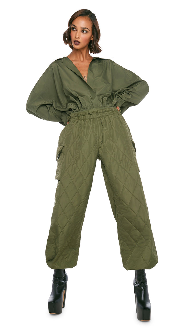 QUILTED OVERSIZED CARGO PANT #6