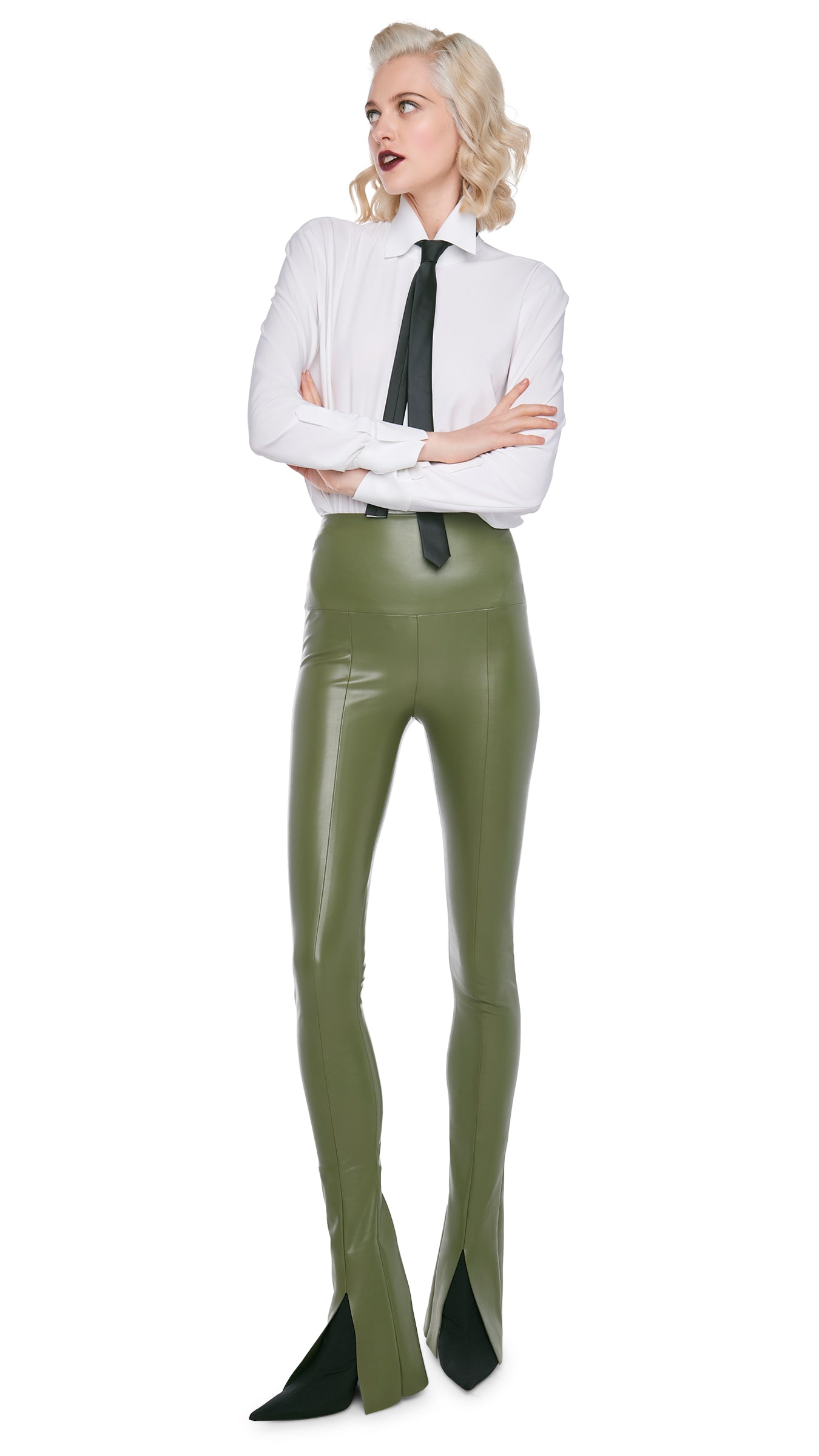 Buy Norma Kamali Petite Sequin Spat Leggings - Neon Green At 51% Off