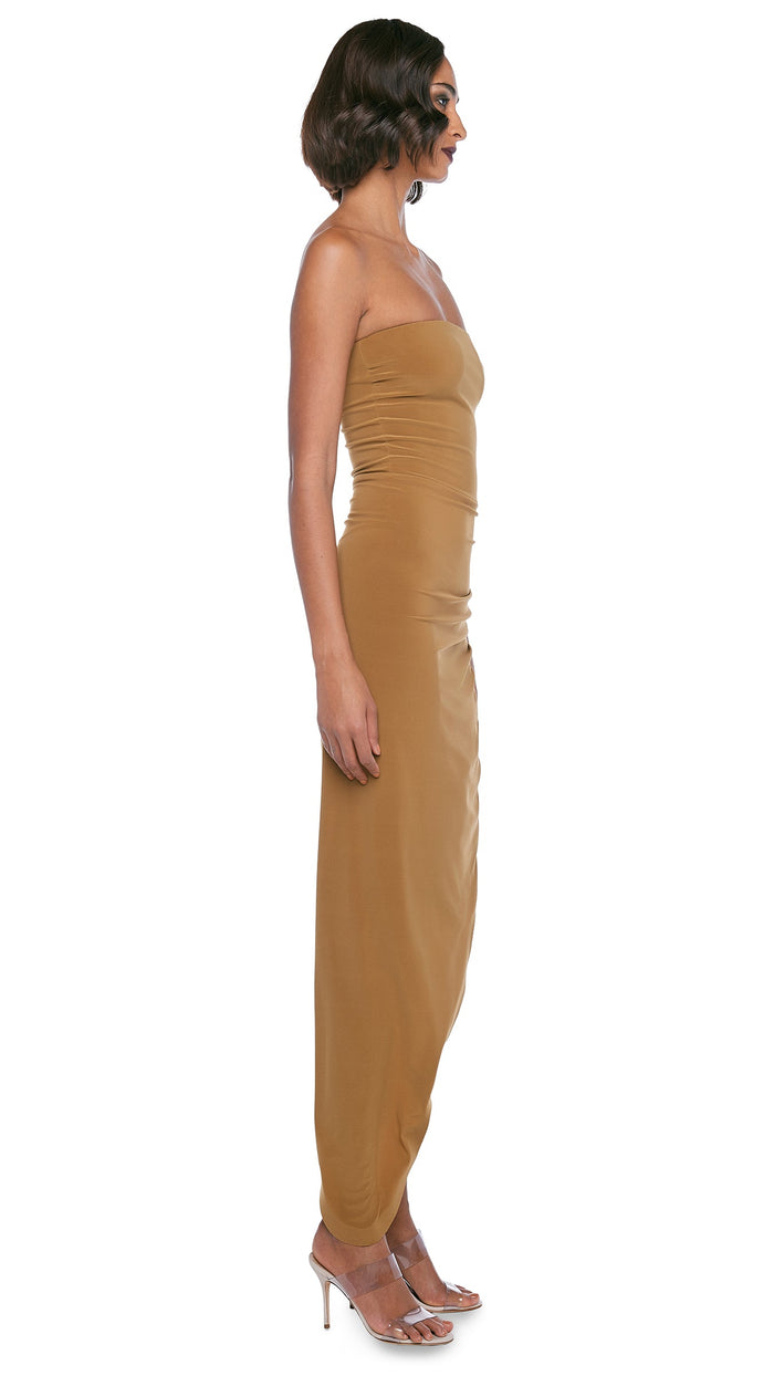 STRAPLESS SIDE DRAPE GOWN #4