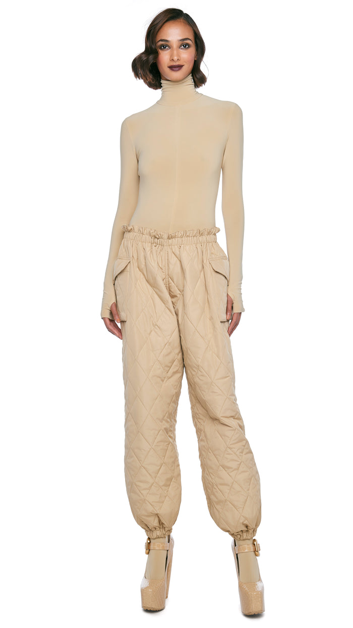 QUILTED OVERSIZED CARGO PANT #1