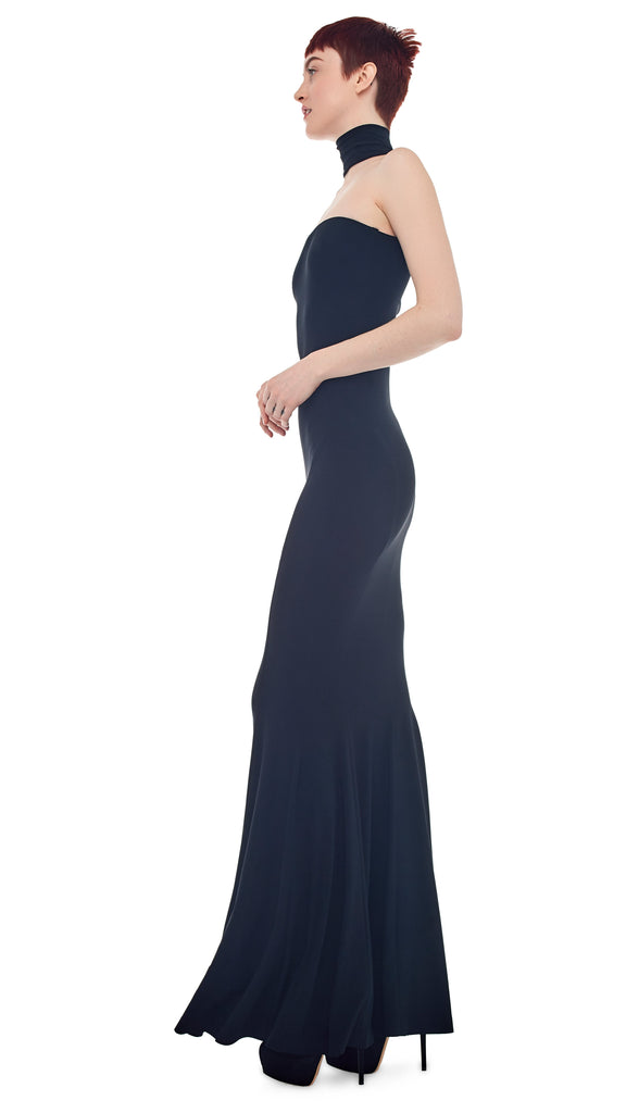 STRAPLESS TURTLE GOWN – Black – Norma Kamali