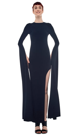 RIBBON SLEEVE WIDE SLIT GOWN #1 Thumbnail