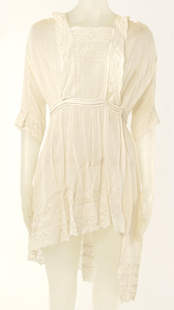 3/4 SLEEVE HIGH LOW LACE DRESS - 1 #1
