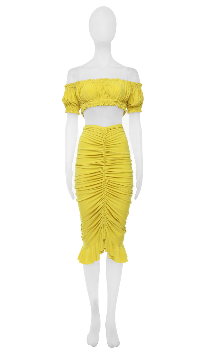 SHIRRED RUFFLE SKIRT #1