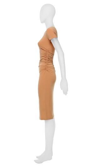 CREW NECK SHIRRED DRESS #2 Thumbnail