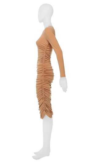 LONG SLEEVE SHIRRED DRESS #2 Thumbnail