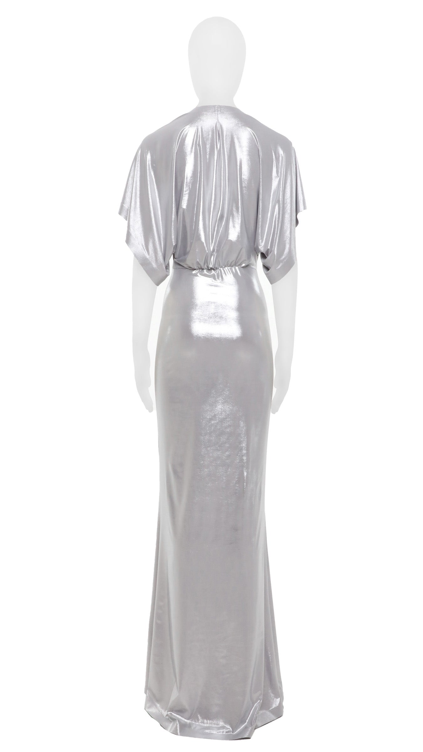 OBIE GOWN – Silver – Norma Kamali