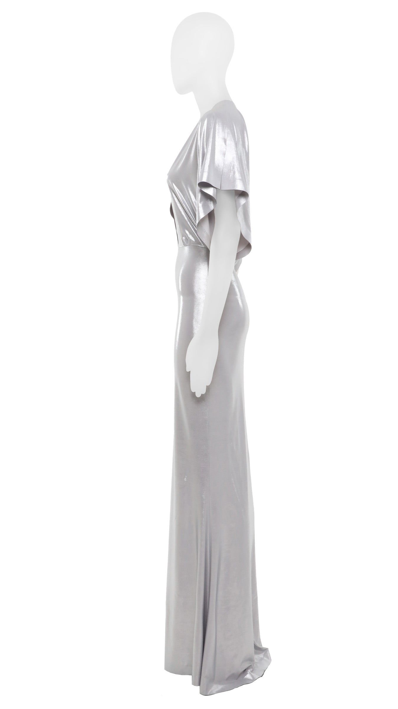 OBIE GOWN – Silver – Norma Kamali