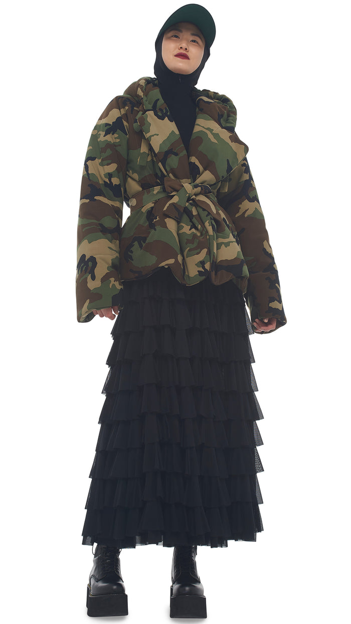 HOODED SLEEPING BAG JACKET #1