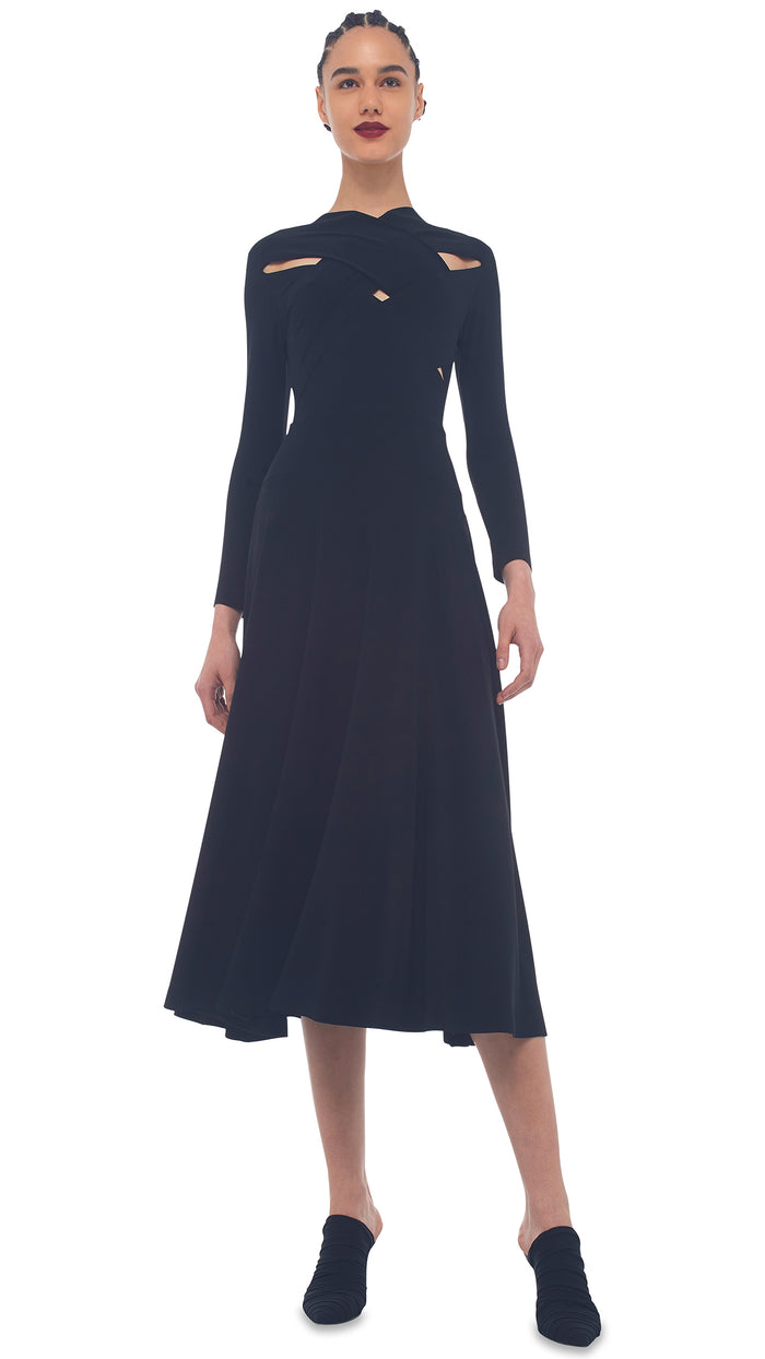 WEAVE FLARED DRESS #1