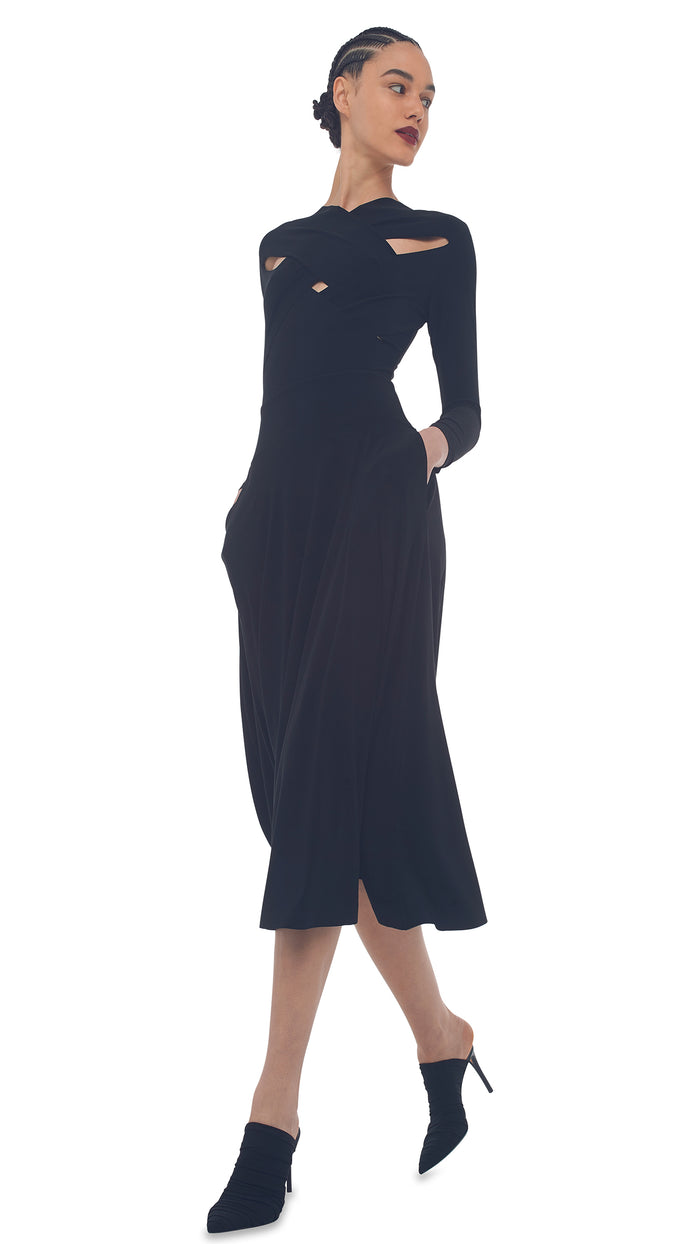 WEAVE FLARED DRESS #4