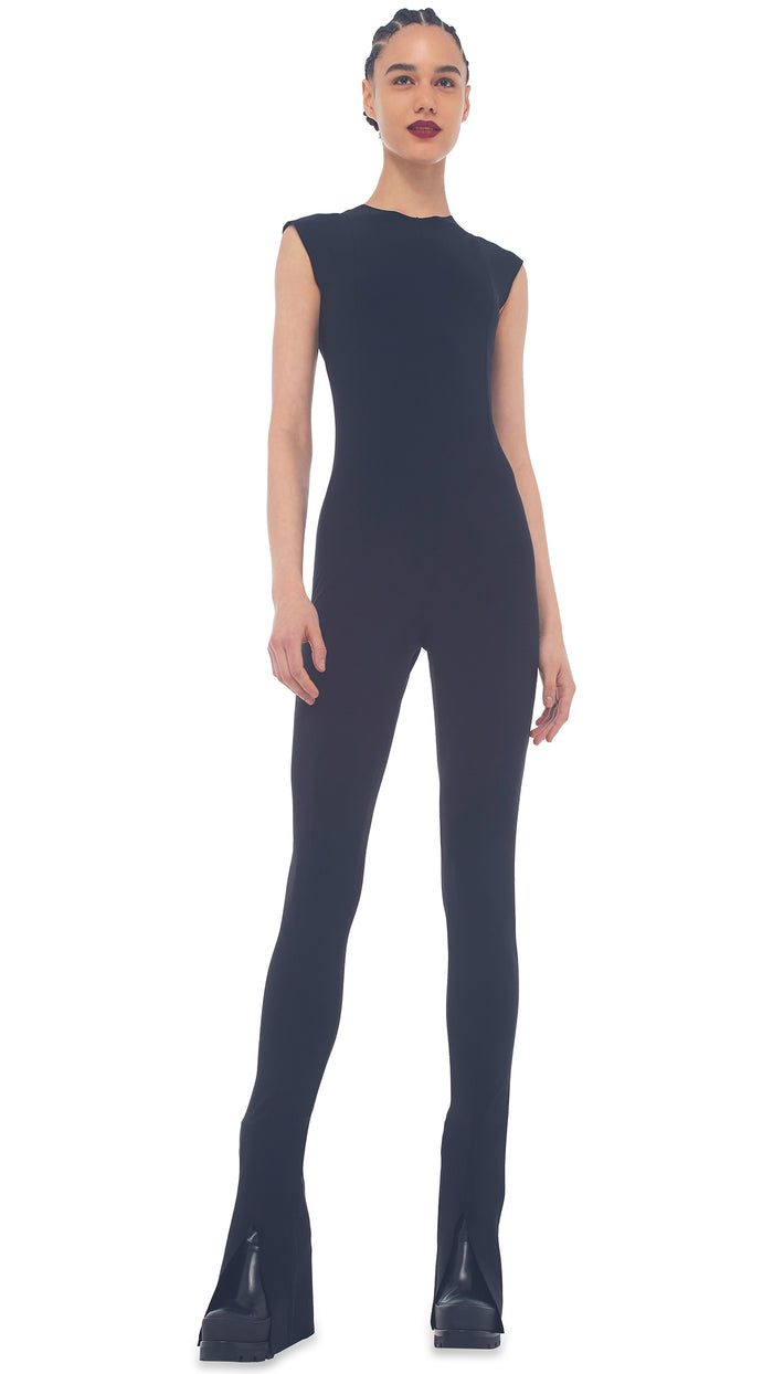 SPAT LEGGING CATSUIT – Black – Norma Kamali