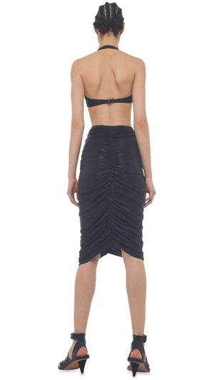 SHIRRED SKIRT TO THE KNEE #3 Thumbnail