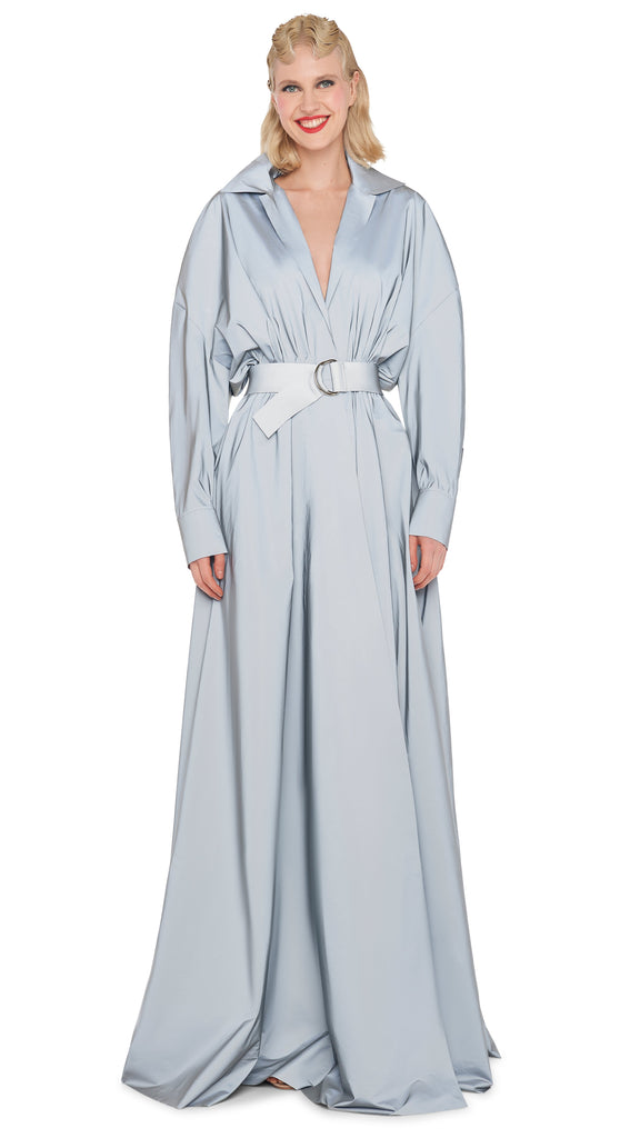 SUPER OS BF NK SHIRT GOWN – Grey – Norma Kamali