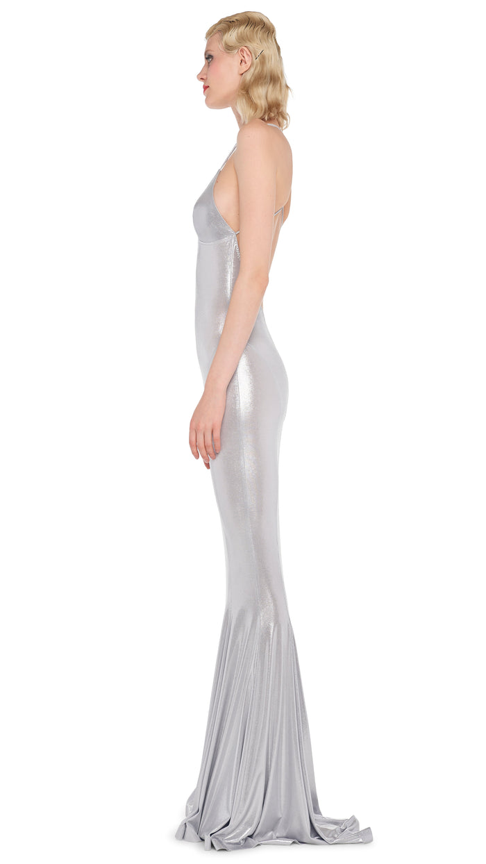 LOW BACK SLIP FISHTAIL GOWN #2