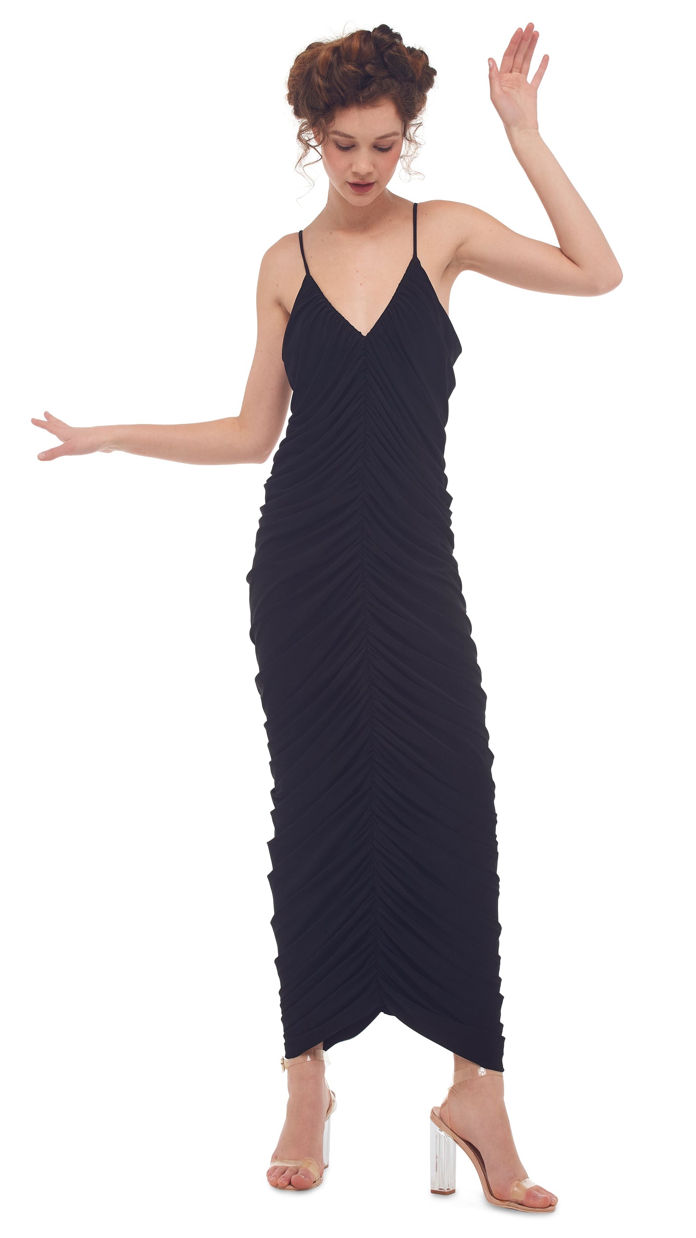 SLIP DIANA GOWN – Black – Norma Kamali