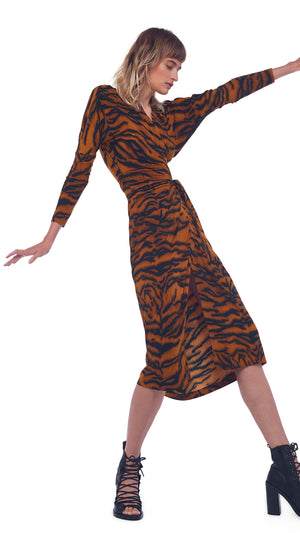 DOLMAN WRAP STRAIGHT DRESS #4 Thumbnail