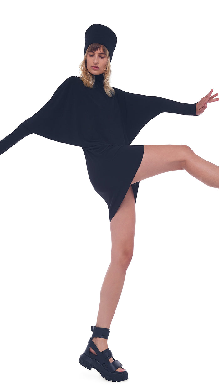 TURTLE DOLMAN DRESS TO KNEE #6