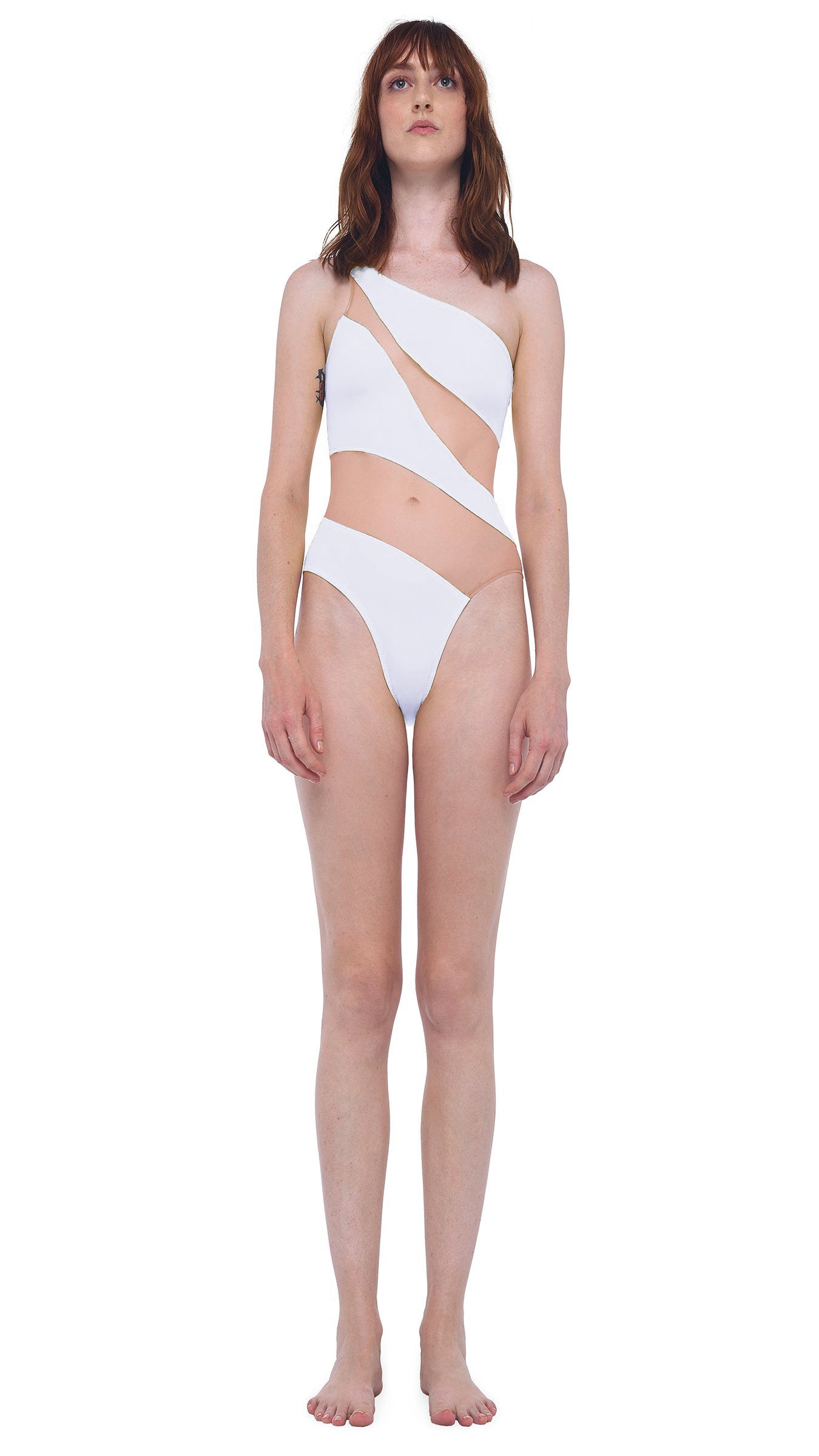 SNAKE MESH MIO – White – Norma Kamali