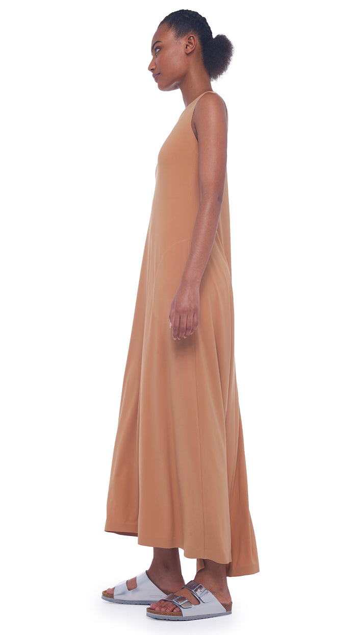 SLEEVELESS LONG SWING DRESS #2