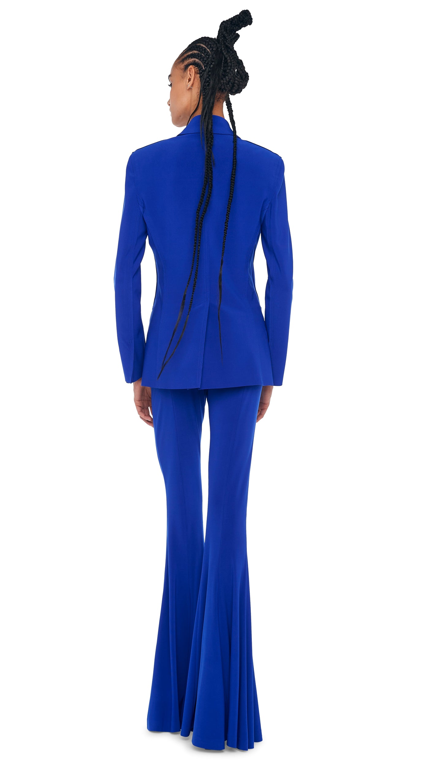 CLASSIC SINGLE BREASTED JACKET – Electric Blue – Norma Kamali