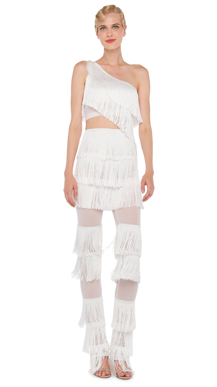 SPLICED BOOT PANT WITH FRINGE #1