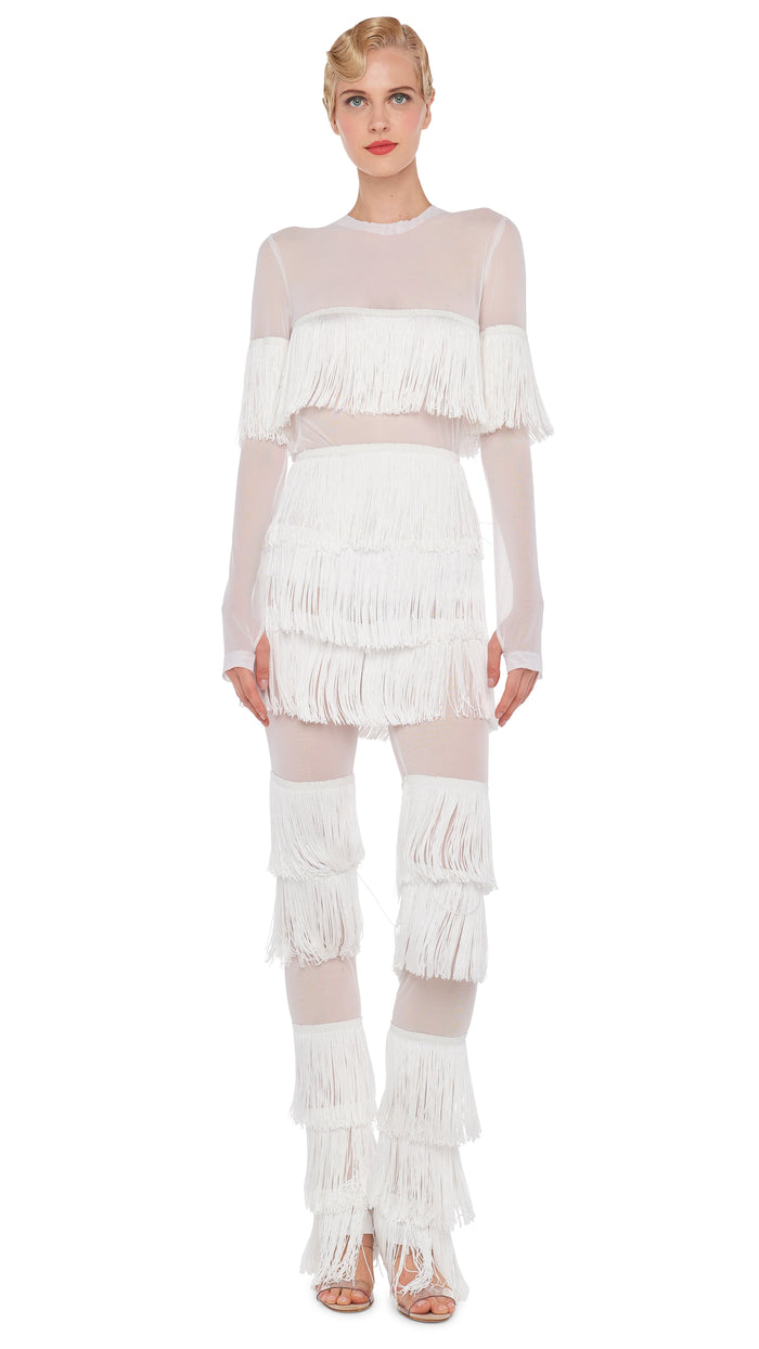 SPLICED BOOT PANT WITH FRINGE #8