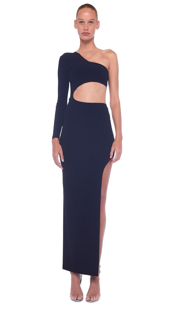 ONE SLEEVE SHANE SLIT GOWN #1
